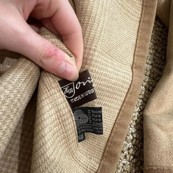 Vintage 80s Wool Button Down Coat - Picture 3 of 6